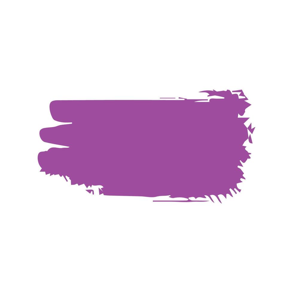 Purple ink brush strokes isolated on white background. Grunge graphic elements. Dirty texture banners. Ink splatters. vector