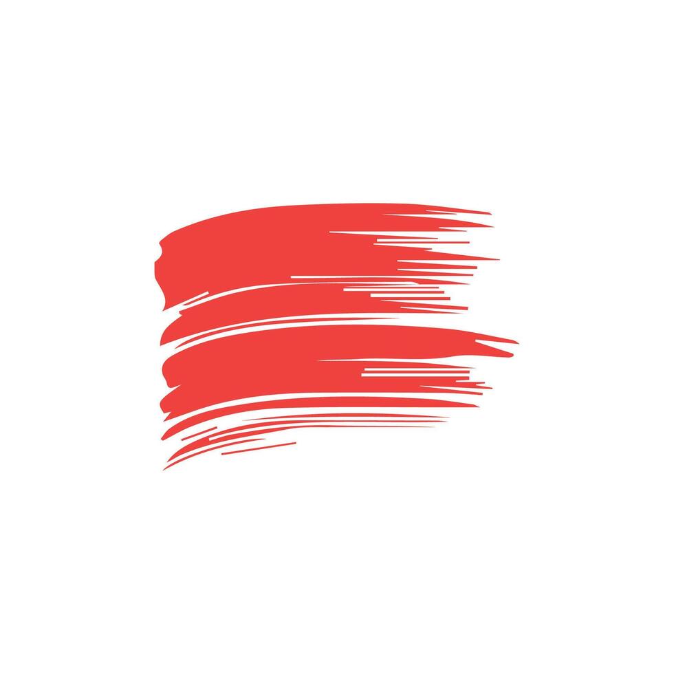Red ink brush strokes isolated on white background. Grunge graphic elements. Dirty texture banners. Ink splatters. vector