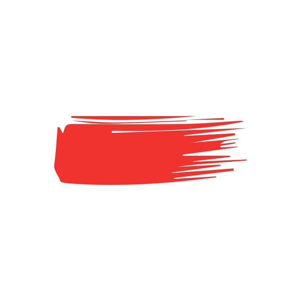 Red ink brush strokes isolated on white background. Grunge graphic elements. Dirty texture banners. Ink splatters. vector
