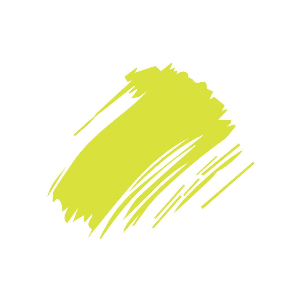 Green ink brush strokes isolated on white background. Grunge graphic elements. Dirty texture banners. Ink splatters. vector