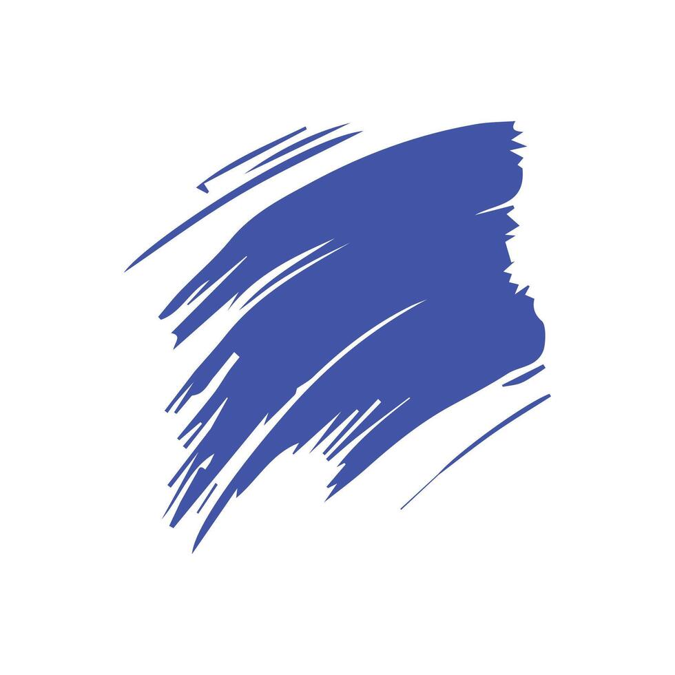 Blue ink brush strokes isolated on white background. Grunge graphic elements. Dirty texture banners. Ink splatters. vector
