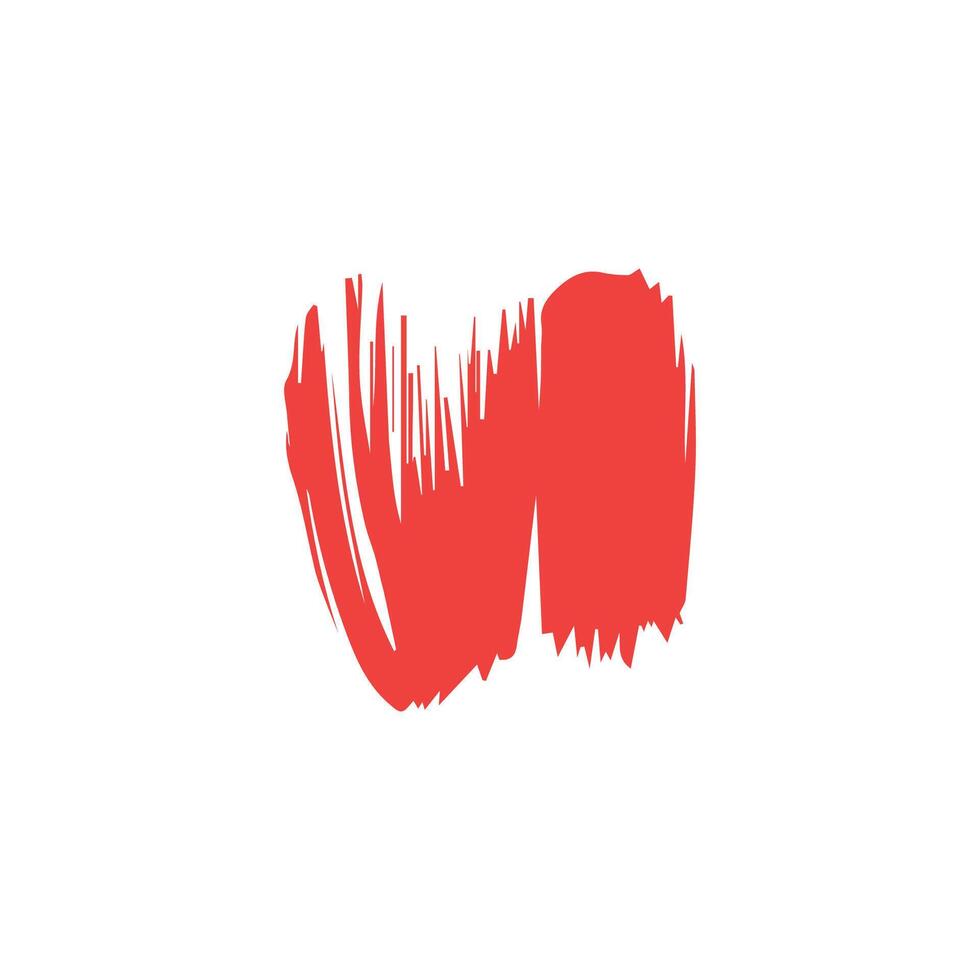Red ink brush strokes isolated on white background. Grunge graphic elements. Dirty texture banners. Ink splatters. vector