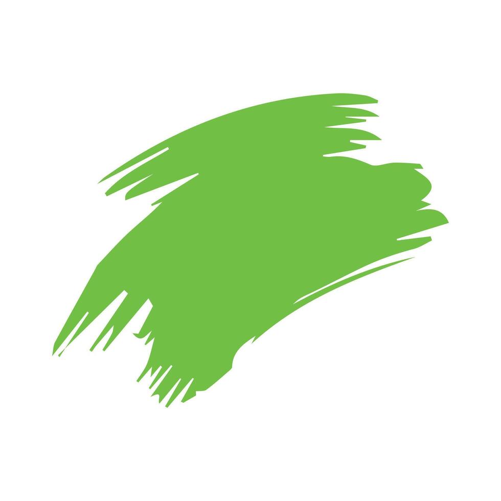 Green ink brush strokes isolated on white background. Grunge graphic elements. Dirty texture banners. Ink splatters. vector
