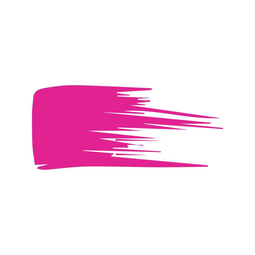 Pink ink brush strokes isolated on white background. Grunge graphic elements. Dirty texture banners. Ink splatters. vector
