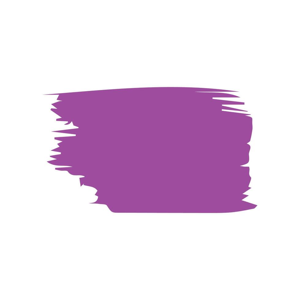 Purple ink brush strokes isolated on white background. Grunge graphic elements. Dirty texture banners. Ink splatters. vector