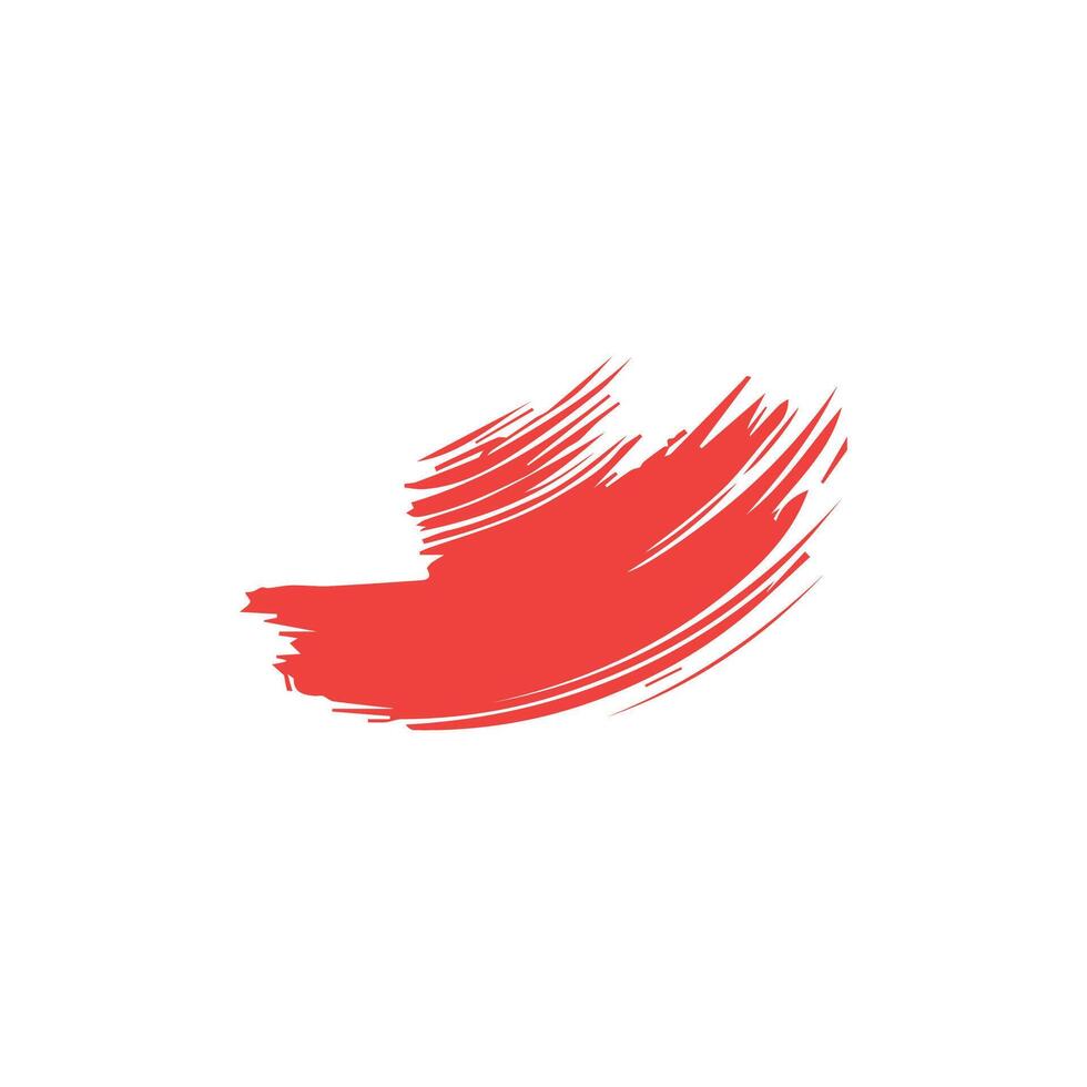 Red ink brush strokes isolated on white background. Grunge graphic elements. Dirty texture banners. Ink splatters. vector