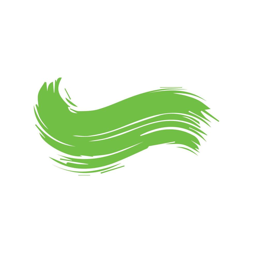 Green ink brush strokes isolated on white background. Grunge graphic elements. Dirty texture banners. Ink splatters. vector