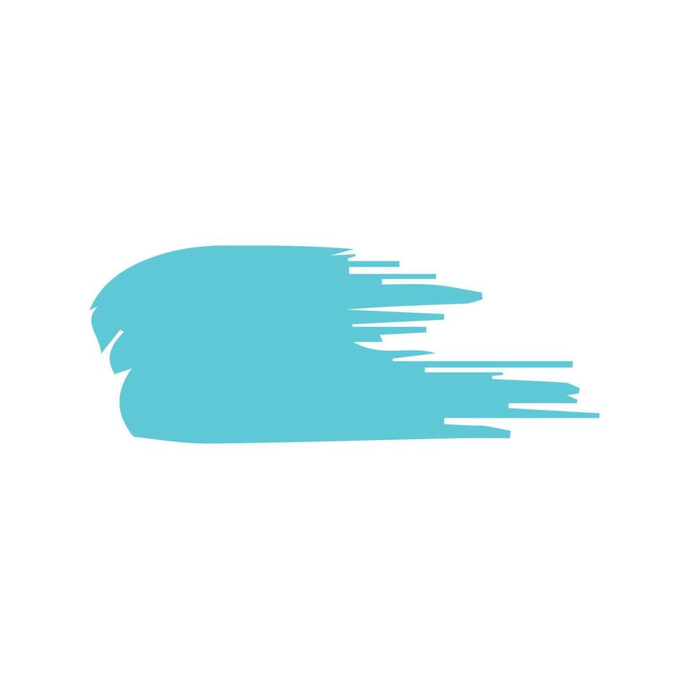 Blue ink brush strokes isolated on white background. Grunge graphic elements. Dirty texture banners. Ink splatters. vector