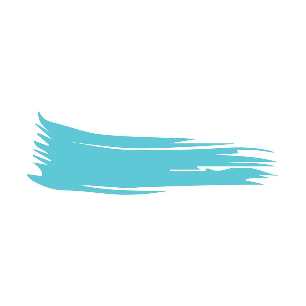 Blue ink brush strokes isolated on white background. Grunge graphic elements. Dirty texture banners. Ink splatters. vector