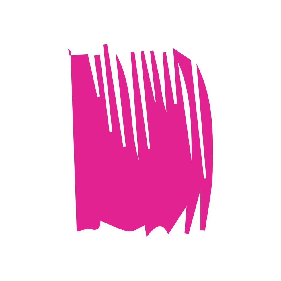Pink ink brush strokes isolated on white background. Grunge graphic elements. Dirty texture banners. Ink splatters. vector
