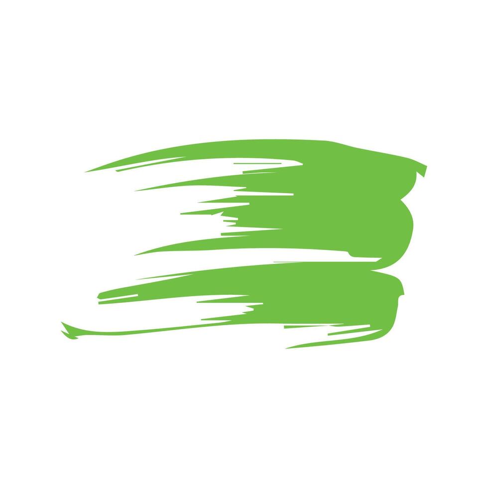 Green ink brush strokes isolated on white background. Grunge graphic elements. Dirty texture banners. Ink splatters. vector