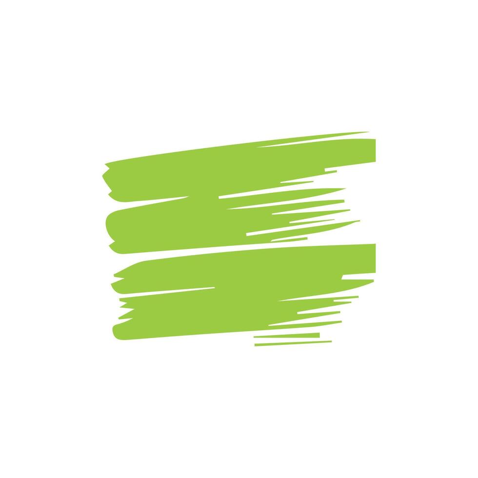 Green ink brush strokes isolated on white background. Grunge graphic elements. Dirty texture banners. Ink splatters. vector