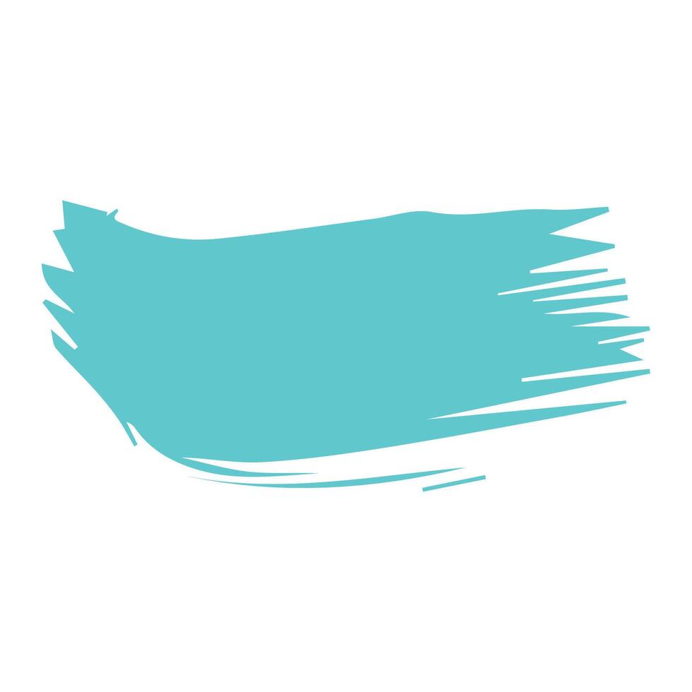 Blue ink brush strokes isolated on white background. Grunge graphic elements. Dirty texture banners. Ink splatters. vector