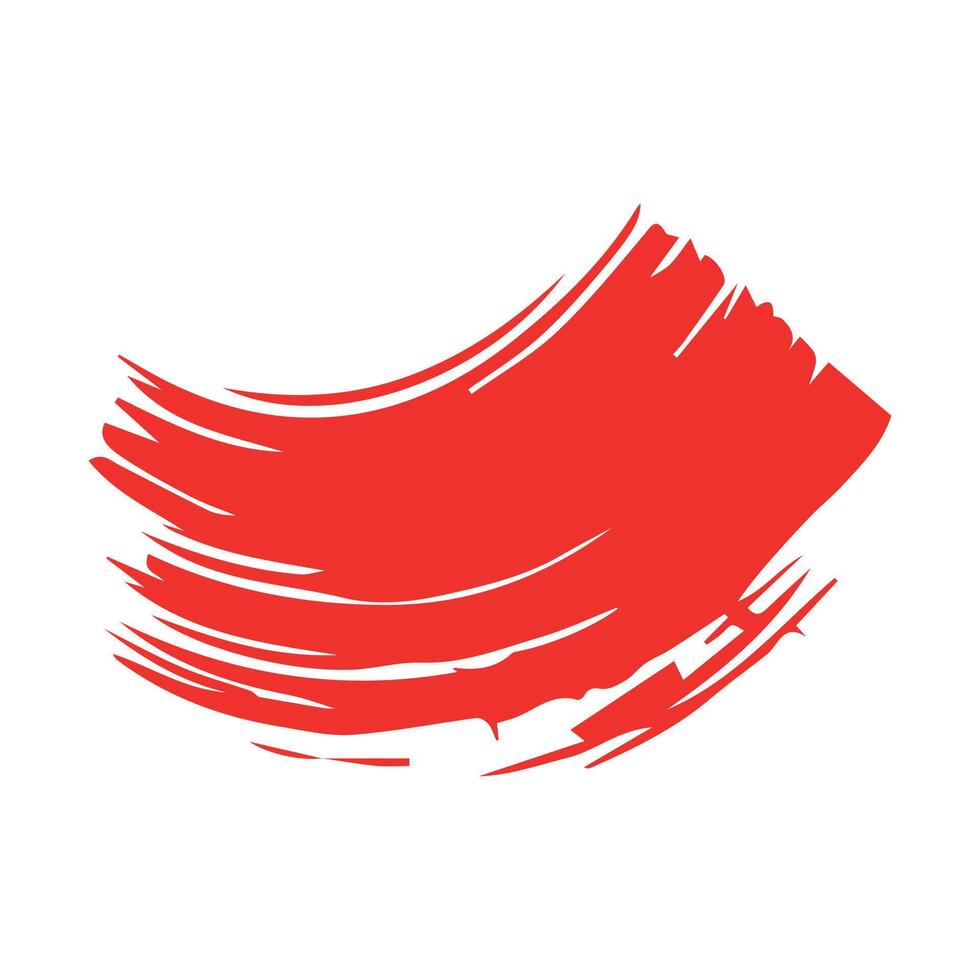Red ink brush strokes isolated on white background. Grunge graphic elements. Dirty texture banners. Ink splatters. vector