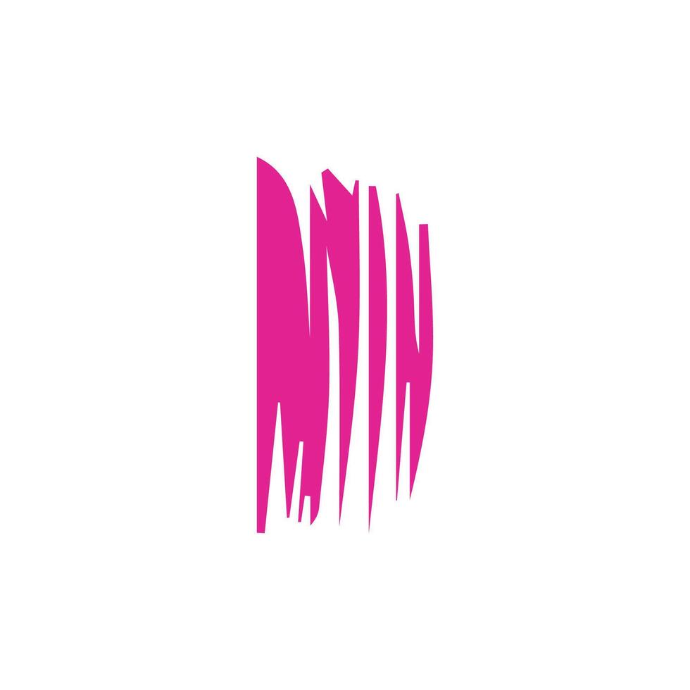 Pink ink brush strokes isolated on white background. Grunge graphic elements. Dirty texture banners. Ink splatters. vector