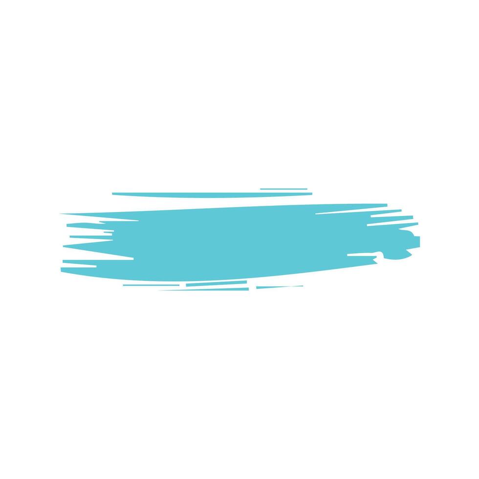 Blue ink brush strokes isolated on white background. Grunge graphic elements. Dirty texture banners. Ink splatters. vector