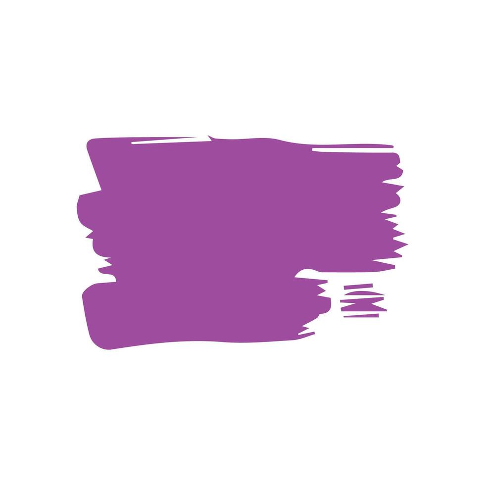 Purple ink brush strokes isolated on white background. Grunge graphic elements. Dirty texture banners. Ink splatters. vector