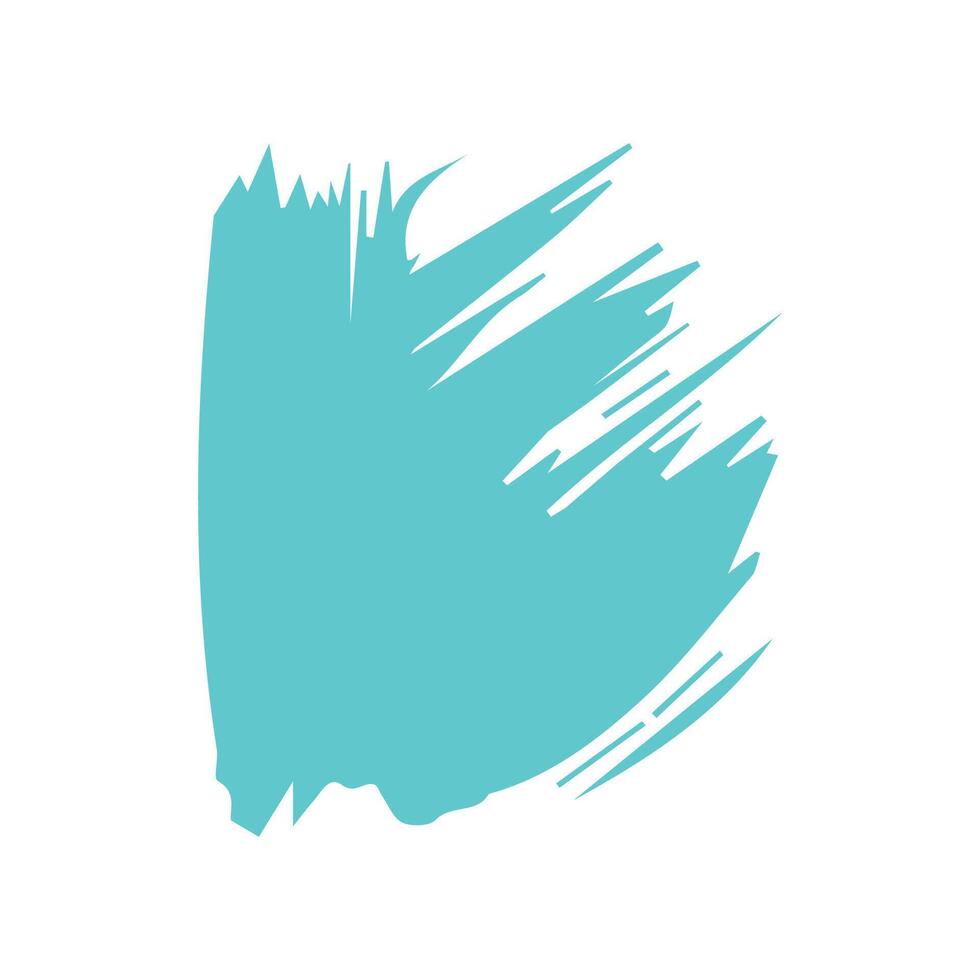 Blue ink brush strokes isolated on white background. Grunge graphic elements. Dirty texture banners. Ink splatters. vector