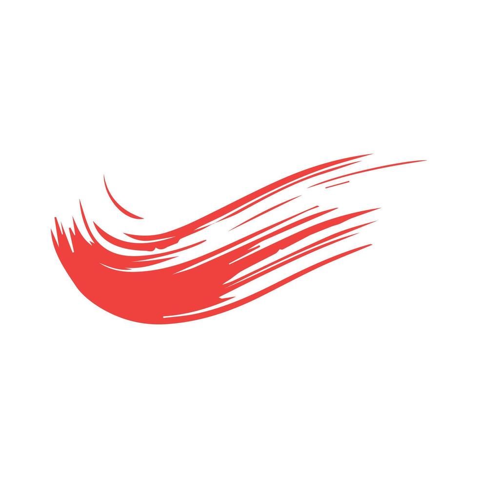 Red ink brush strokes isolated on white background. Grunge graphic elements. Dirty texture banners. Ink splatters. vector