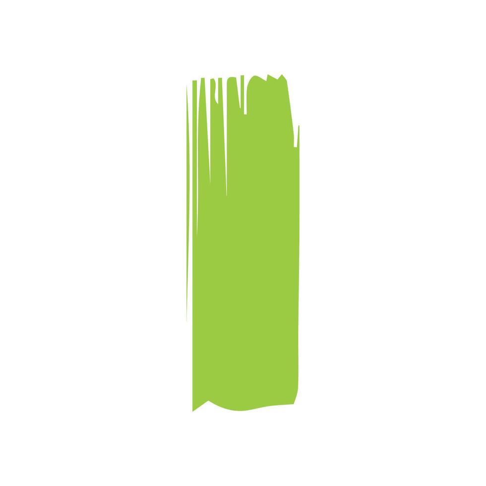 Green ink brush strokes isolated on white background. Grunge graphic elements. Dirty texture banners. Ink splatters. vector