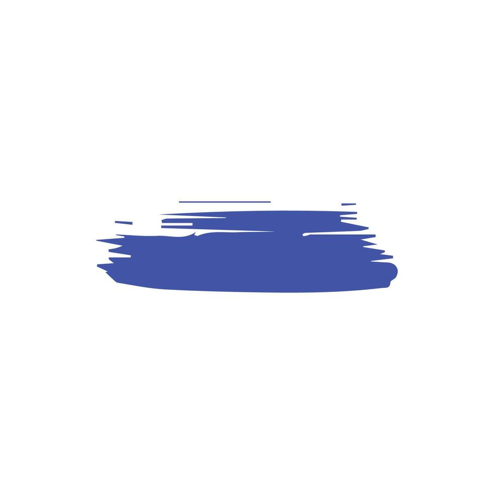 Blue ink brush strokes isolated on white background. Grunge graphic elements. Dirty texture banners. Ink splatters. vector