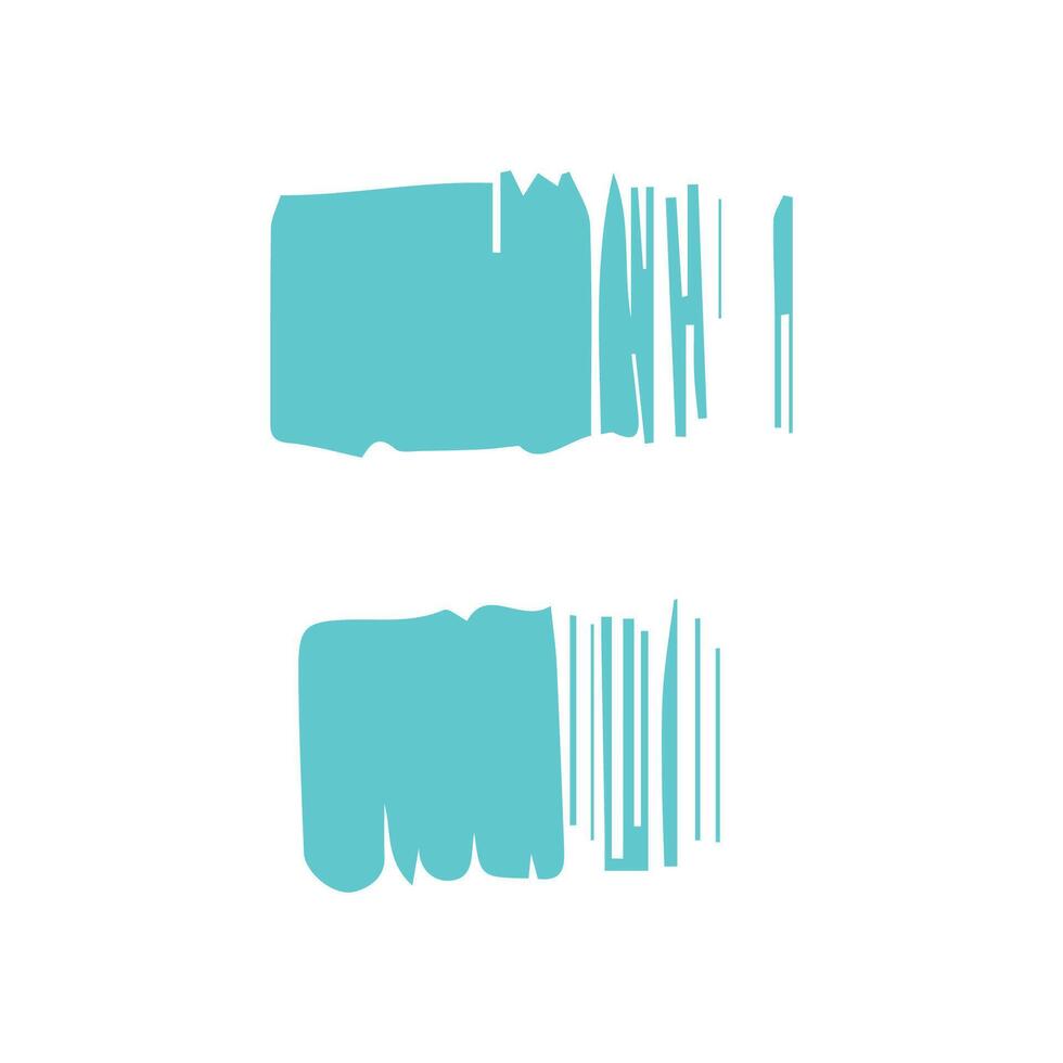 Blue ink brush strokes isolated on white background. Grunge graphic elements. Dirty texture banners. Ink splatters. vector