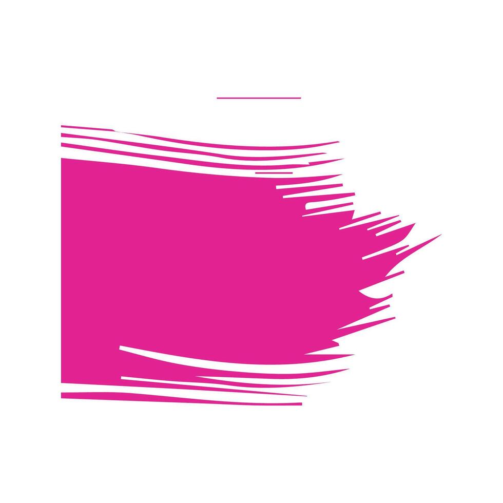 Pink ink brush strokes isolated on white background. Grunge graphic elements. Dirty texture banners. Ink splatters. vector