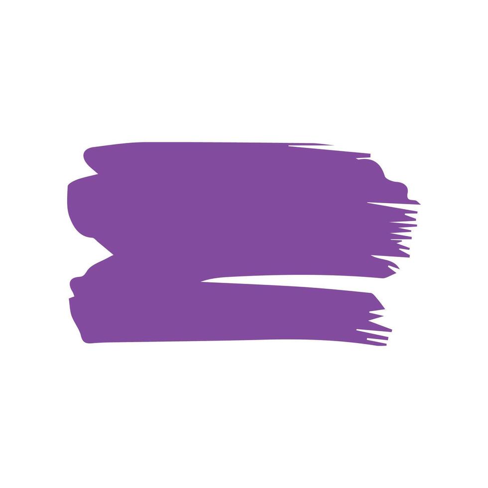 Purple ink brush strokes isolated on white background. Grunge graphic elements. Dirty texture banners. Ink splatters. vector