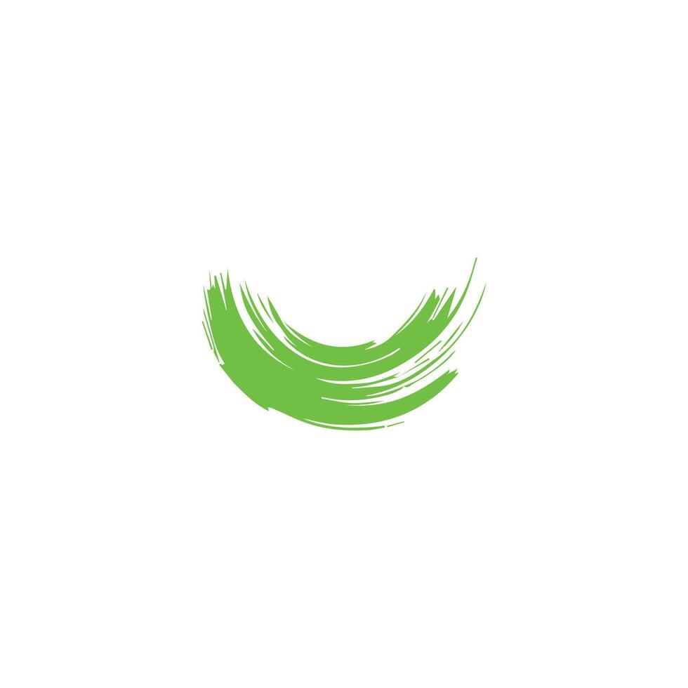 Green ink brush strokes isolated on white background. Grunge graphic elements. Dirty texture banners. Ink splatters. vector