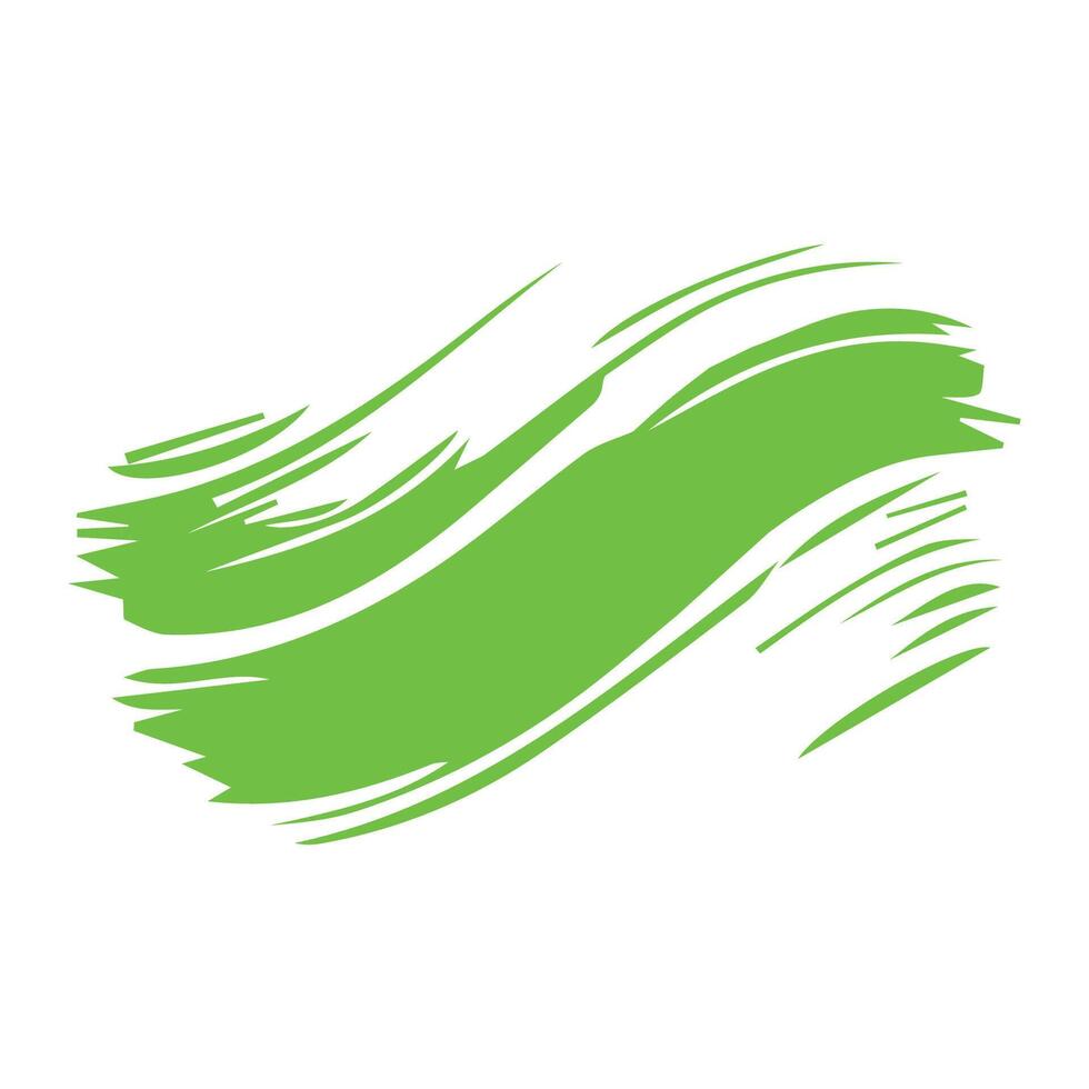 Green ink brush strokes isolated on white background. Grunge graphic elements. Dirty texture banners. Ink splatters. vector