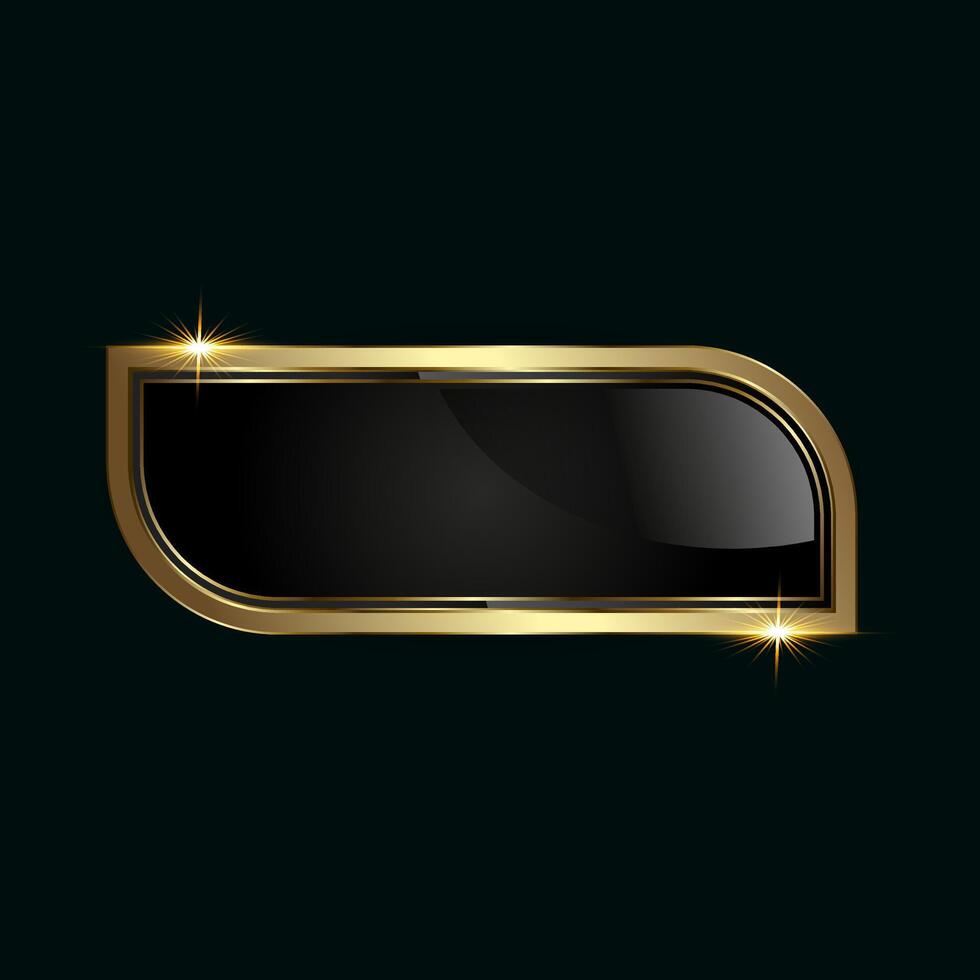 A Luxury button in , illustration, Modern materical premium stoked buttons in template, and shiny gold optionand Premium button on a dark background vector