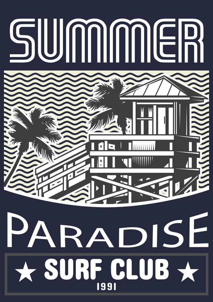 Summer Paradise T-shirt design vector