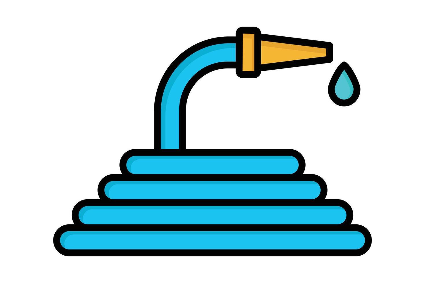 hose icon. icon related to irrigation. colored outline icon style. Irrigation elements illustration vector
