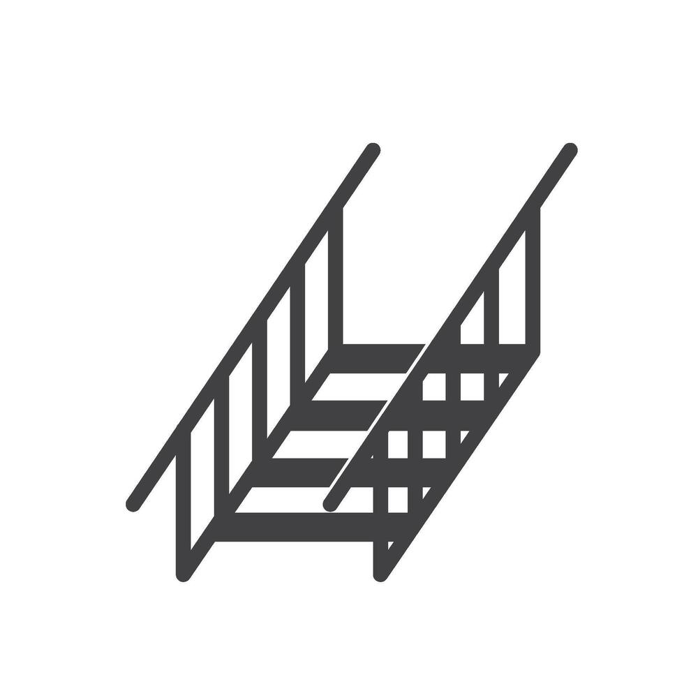 wooden stairs icon element design template vector