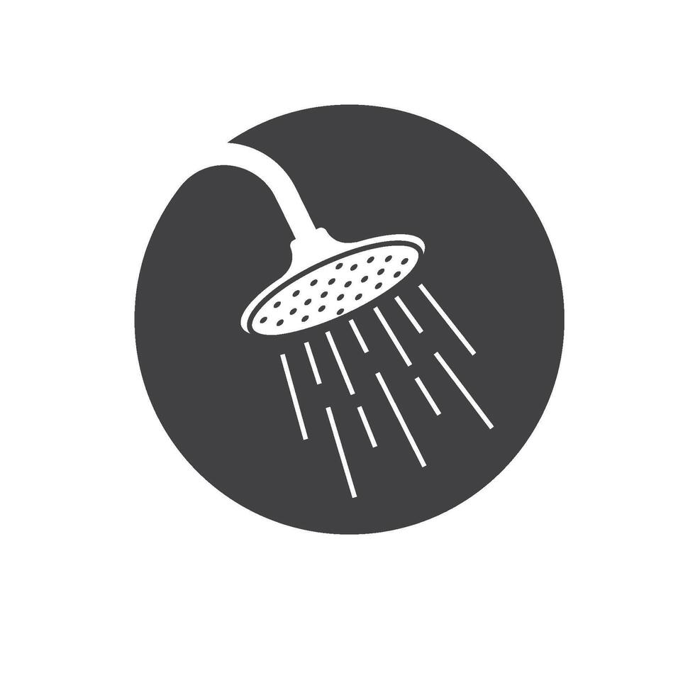 black water shower icon element design template vector