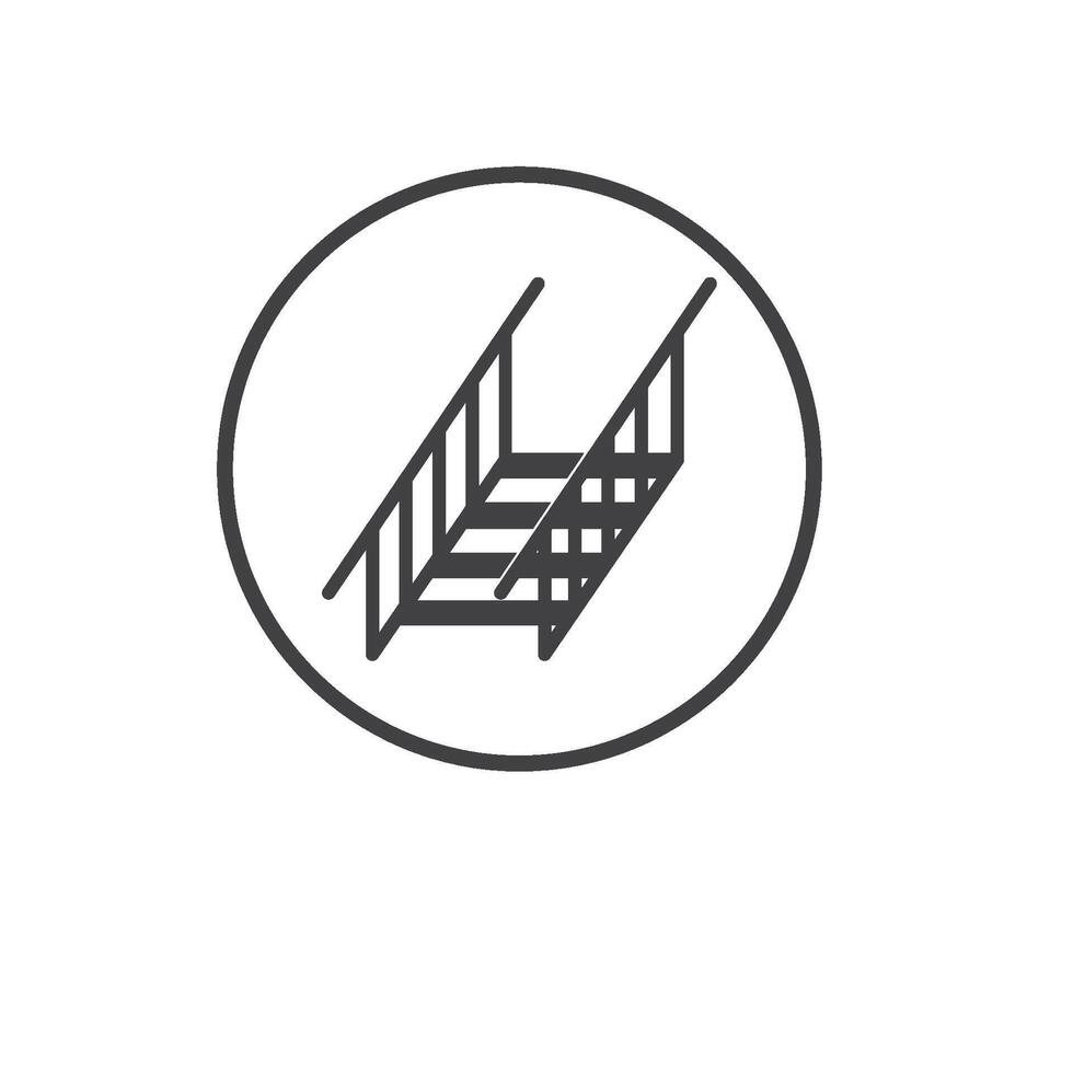 wooden stairs icon element design template vector