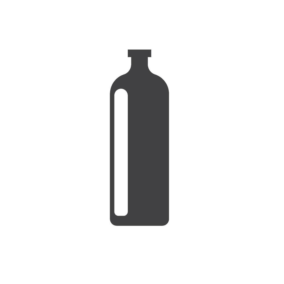 black glass bottle icon element design template vector