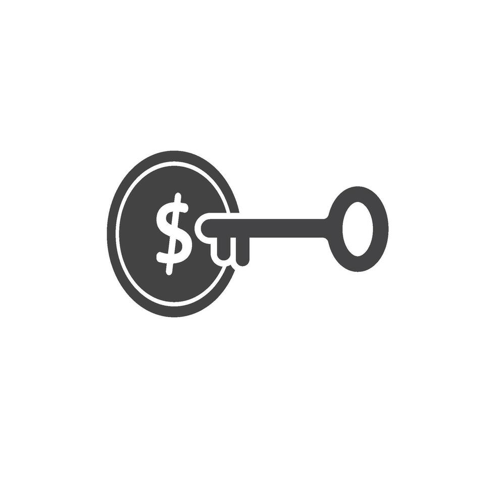 money and key icon design template vector