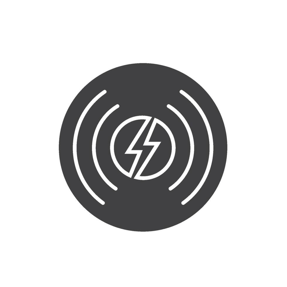 wireless charger icon element design template vector