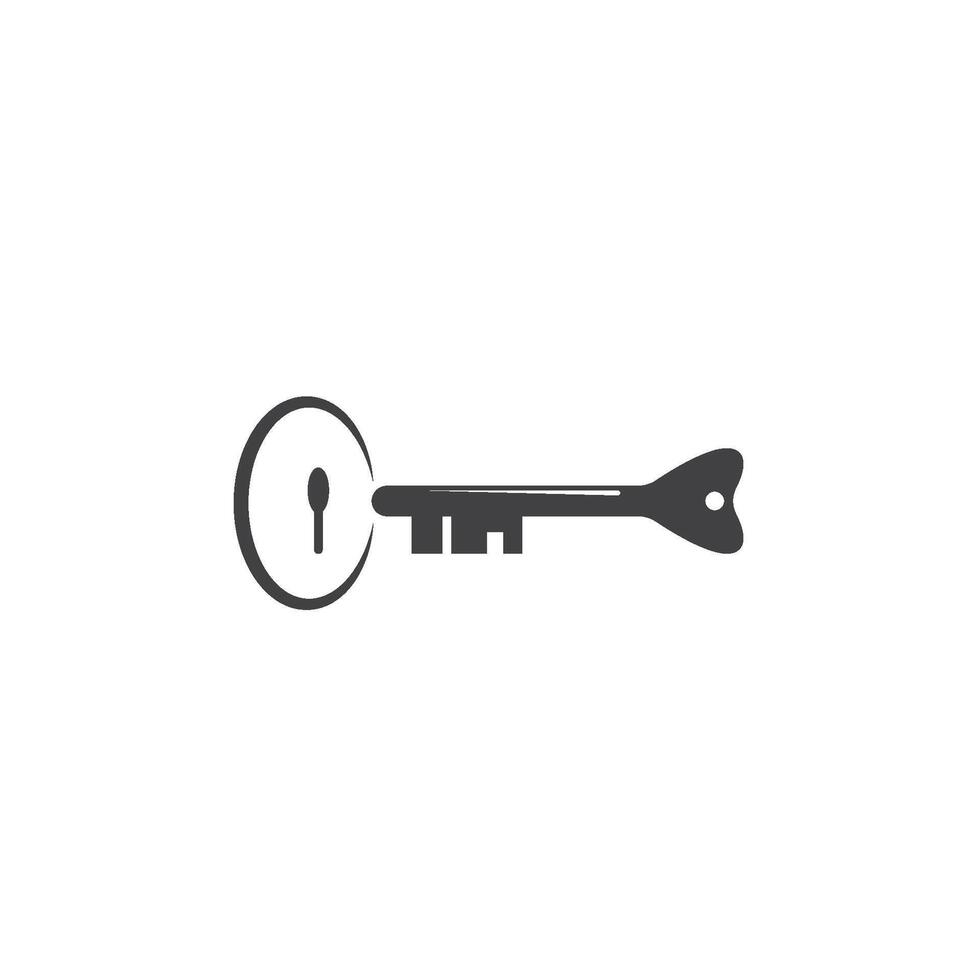 key and keyhole icon element design template vector