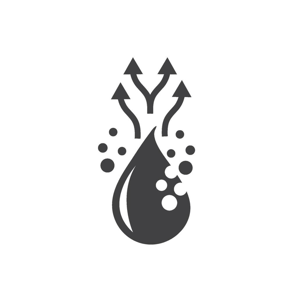 water evaporates icon element design template vector