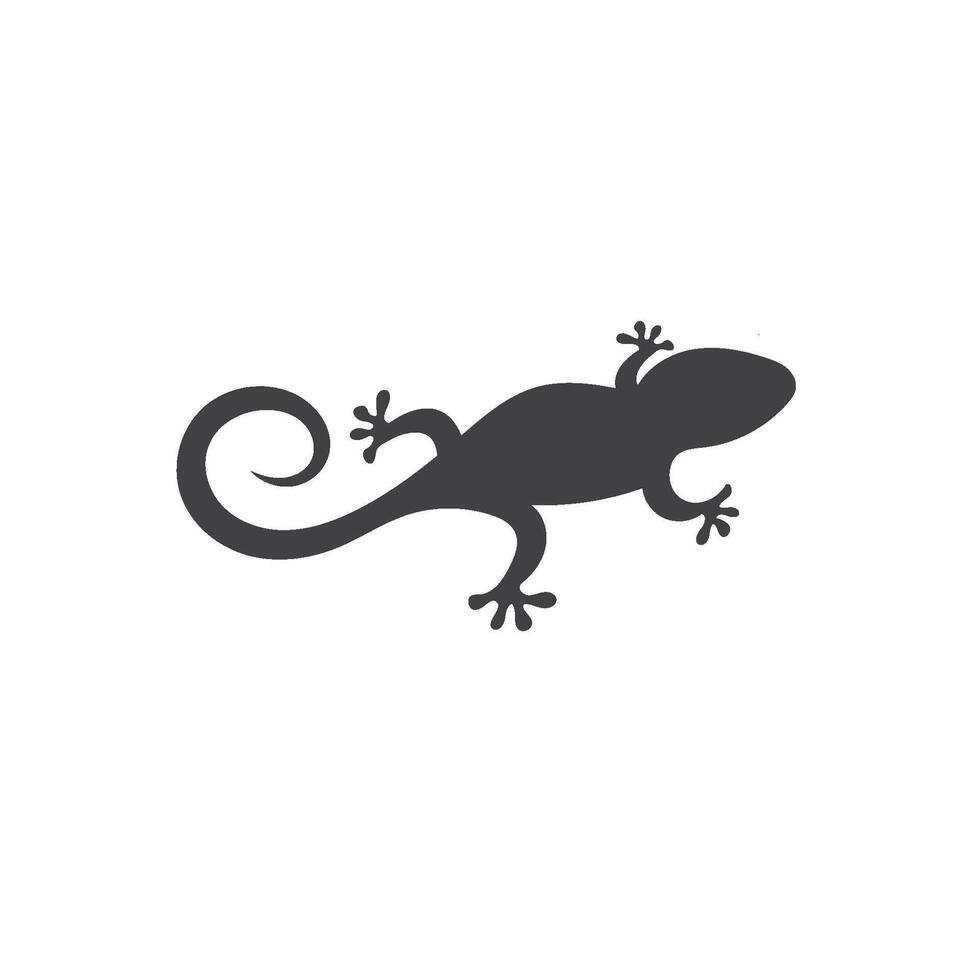 black gecko icon element design template vector