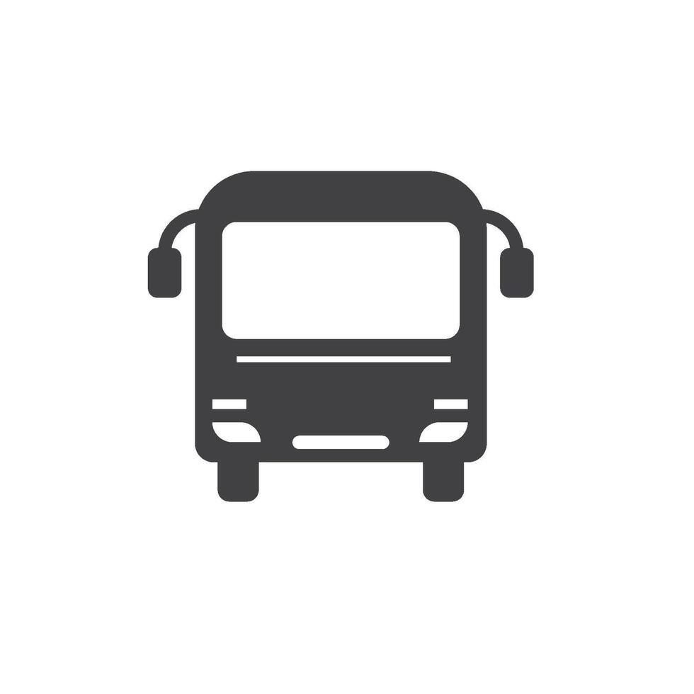 black bus icon element design template vector