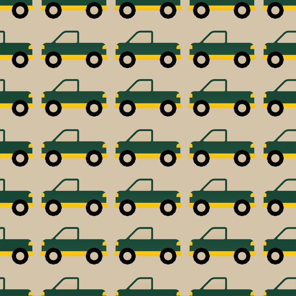 Seamless pattern with car vehicles cartoon vector