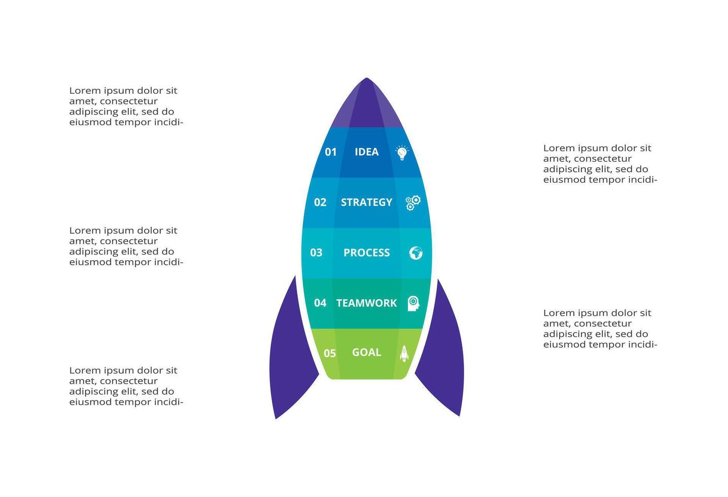 Creative concept for infographic with 5 steps, options, parts or processes. Business data visualization. vector