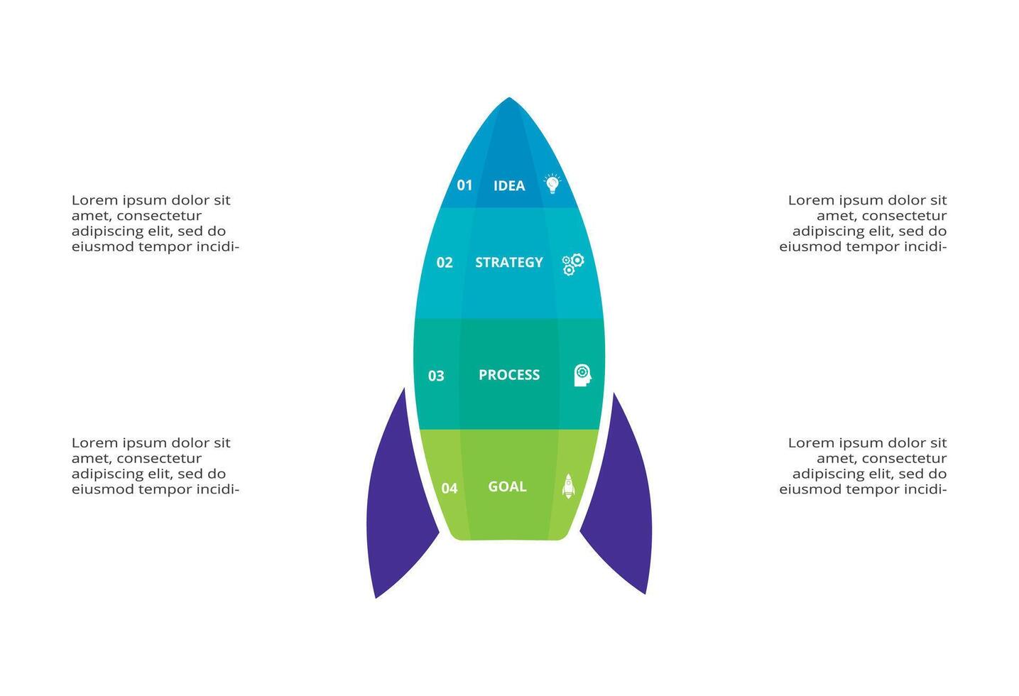 Creative concept for infographic with 4 steps, options, parts or processes. Business data visualization. vector