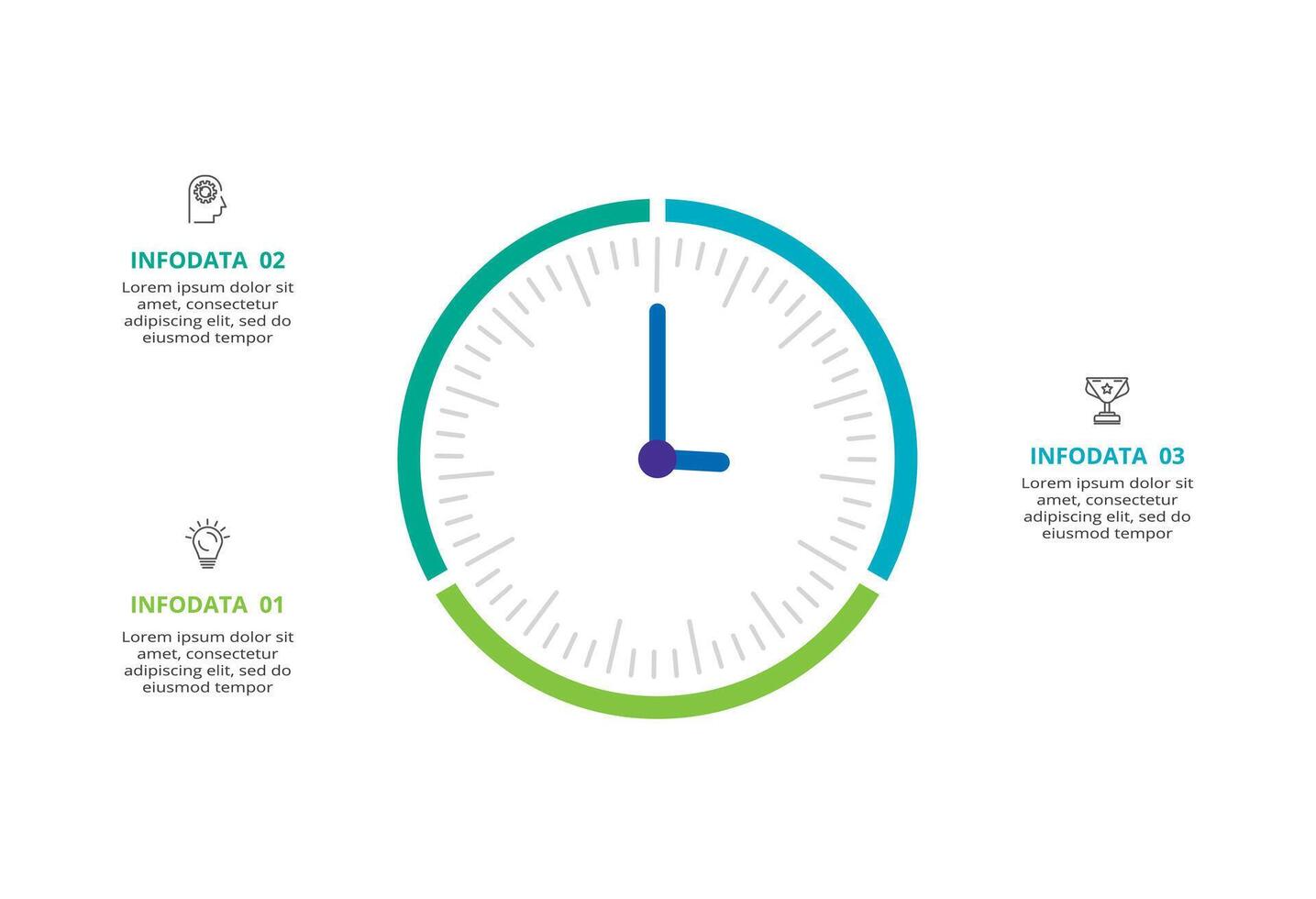 Creative concept for infographic with 3 steps, options, parts or processes. Business data visualization. vector