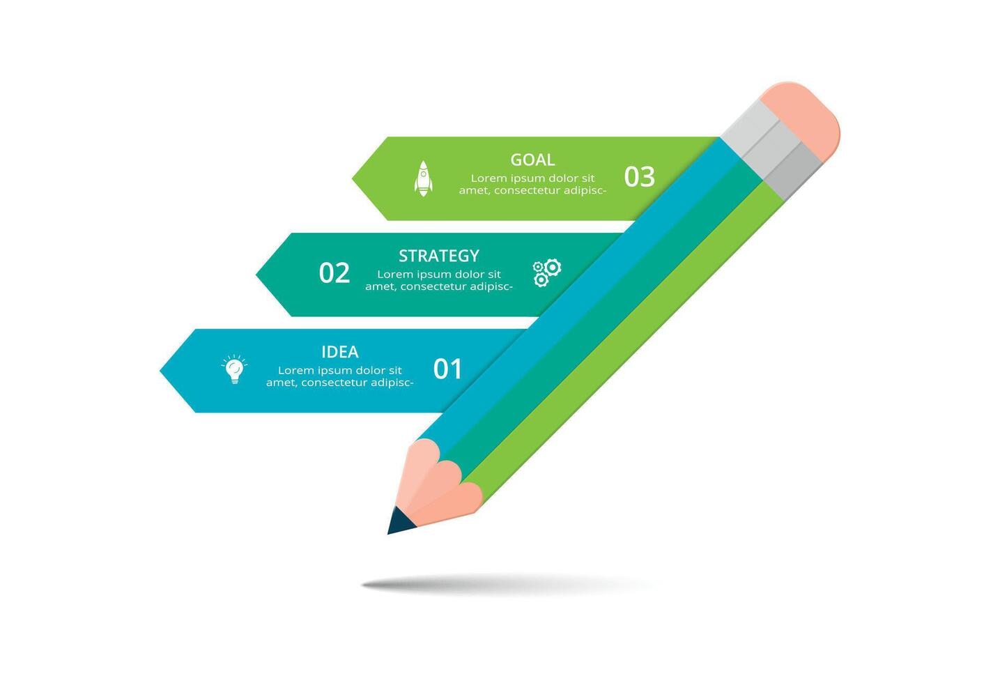 Creative concept for infographic with 3 steps, options, parts or processes. Business data visualization. vector