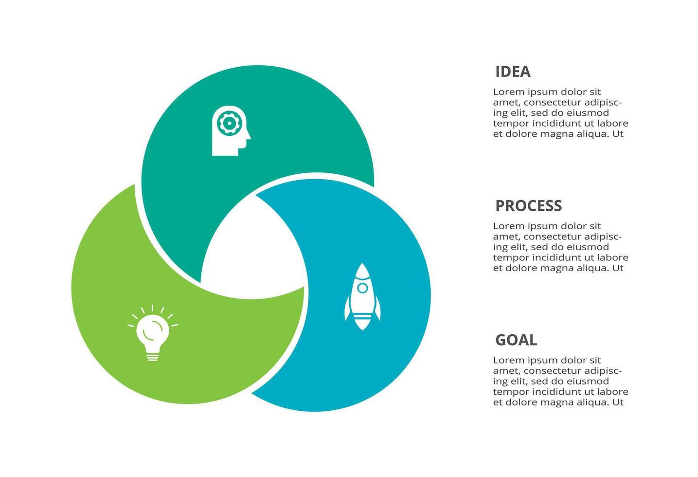 Creative concept for infographic with 3 steps, options, parts or processes. Business data visualization. vector