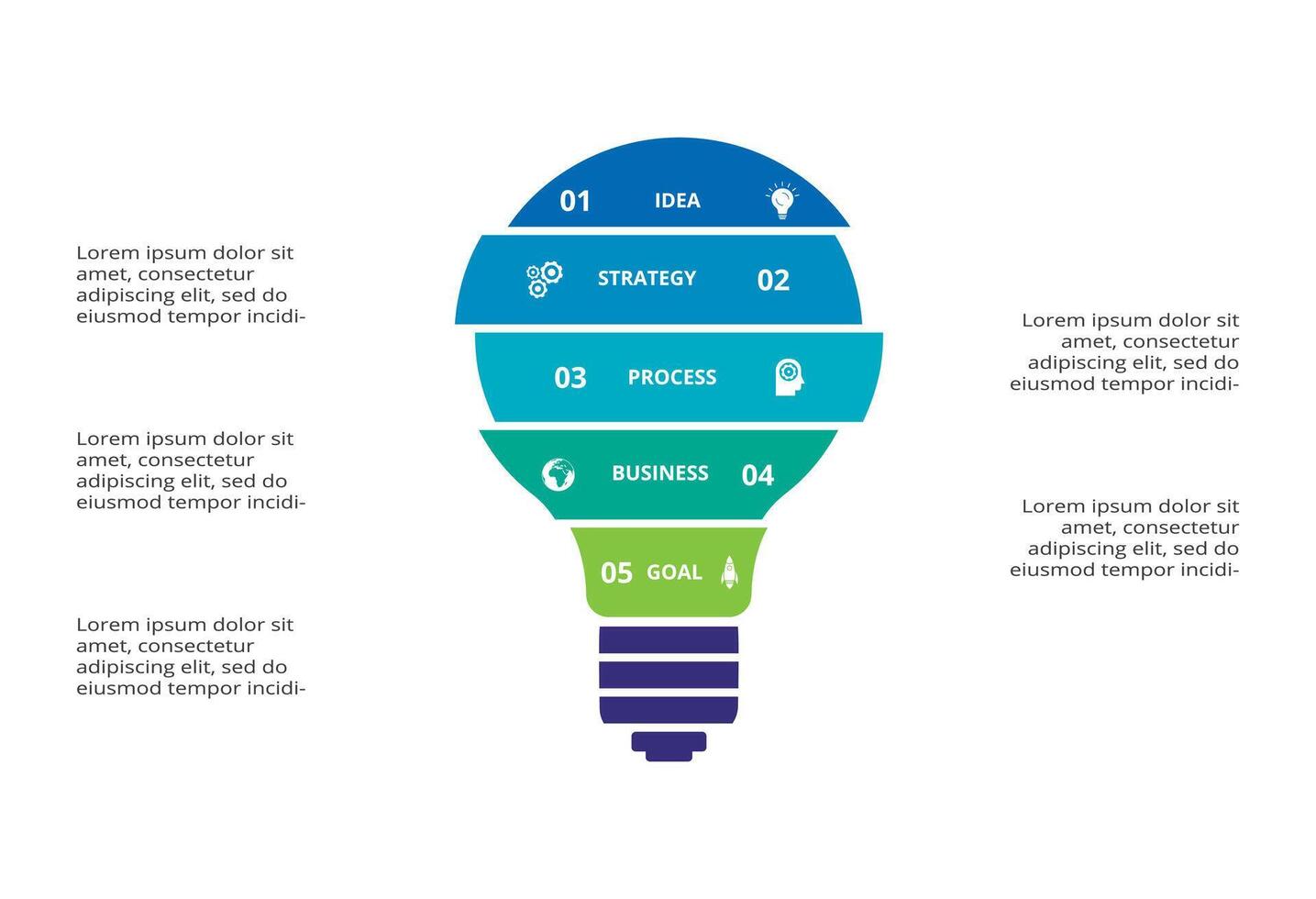 Creative concept for infographic with 5 steps, options, parts or processes. Business data visualization. vector